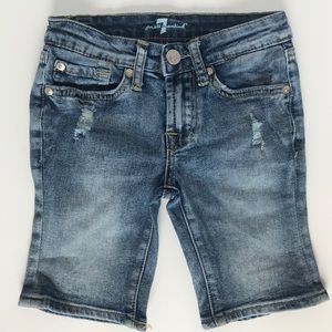 Girls 7 For All Man Kind. Denim Jean Shorts
